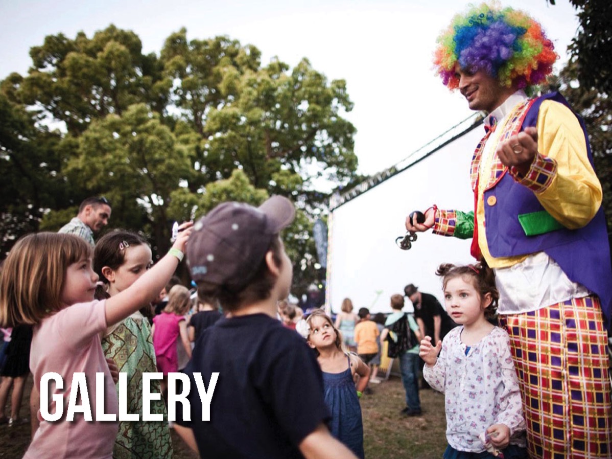 Fly by Fun clowning at Pop Up Cinema Sydney