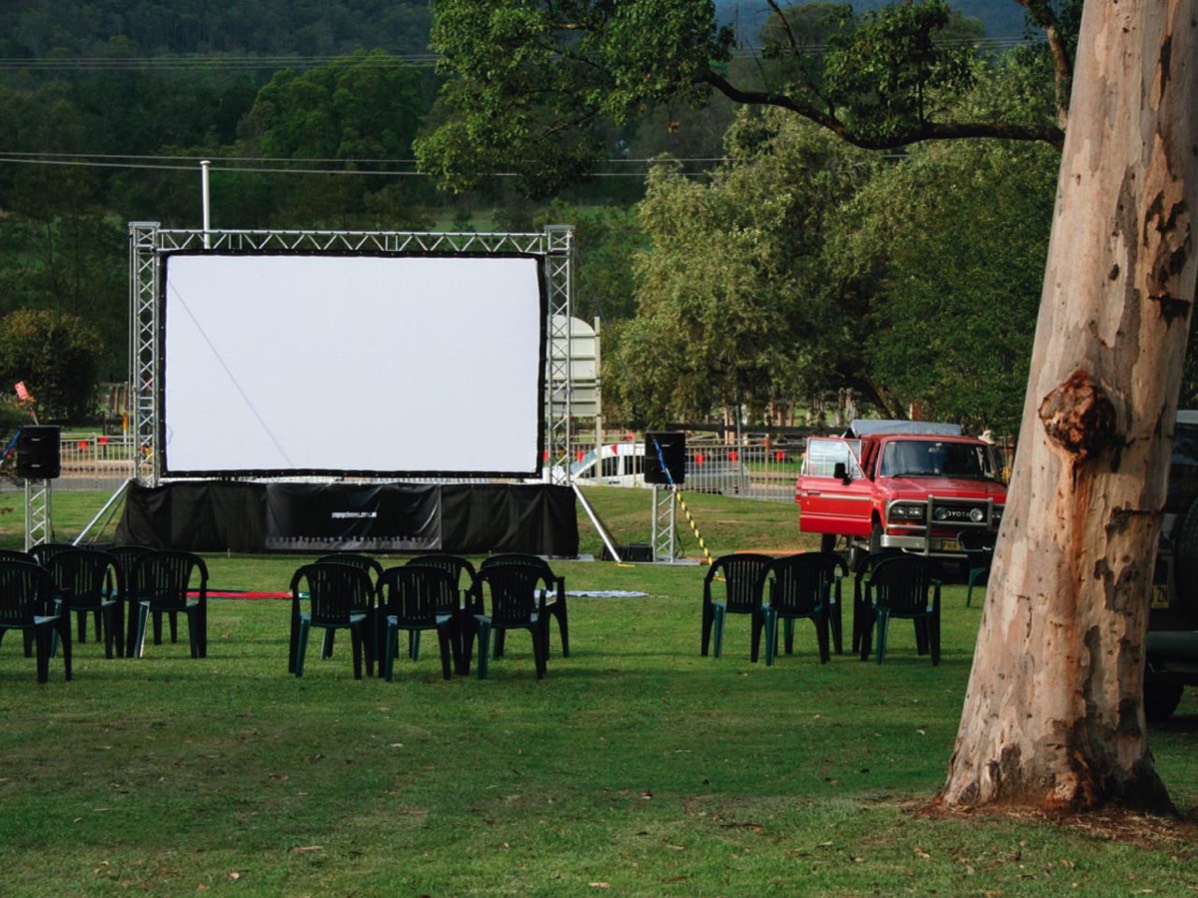Outdoor movie night in the Hunter Valley